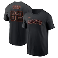 Nike Logan Webb San Francisco Giants Fuse Name  Number T-Shirt