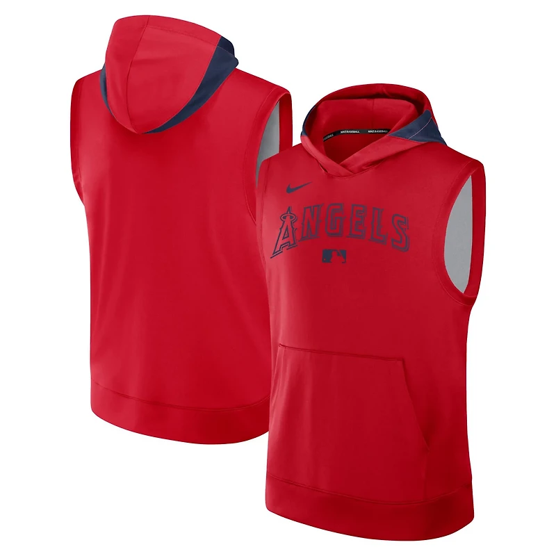Nike Los Angeles Angels Authentic Collection Performance Sleeveless Pullover Hoodie