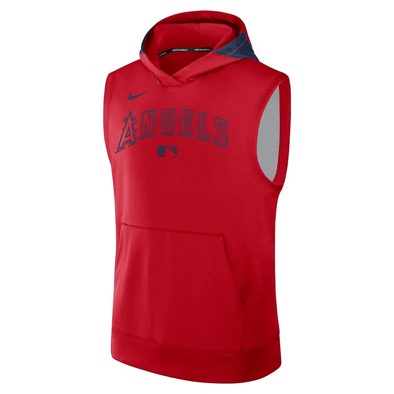 Nike Los Angeles Angels Authentic Collection Performance Sleeveless Pullover Hoodie