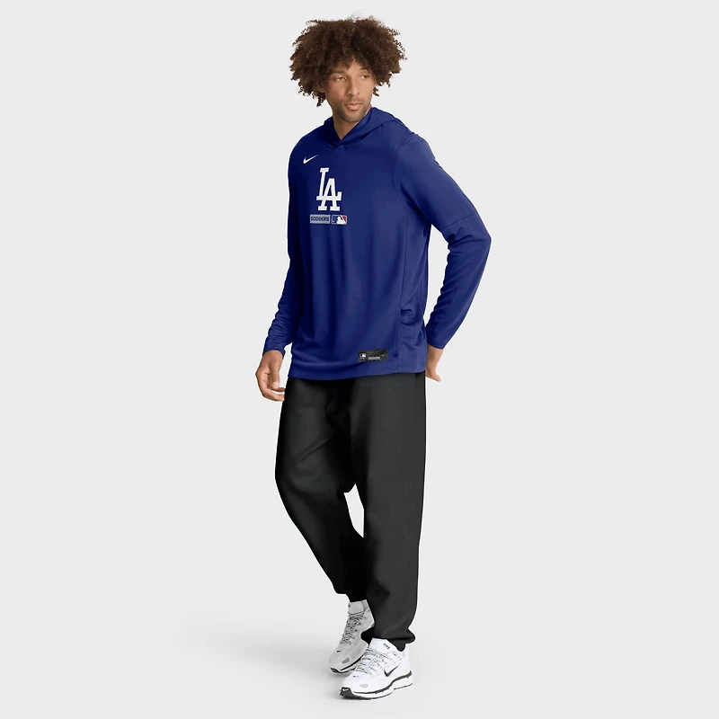 Nike Los Angeles Dodgers Authentic Collection Dri-FIT Long Sleeve Hooded T-Shirt