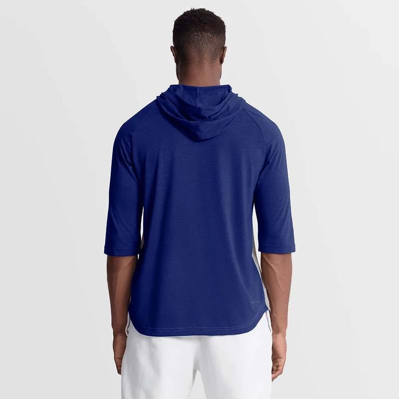 Nike Los Angeles Dodgers Authentic Collection Flux Dri-FIT Raglan 3 4-Sleeve Hooded T-Shirt