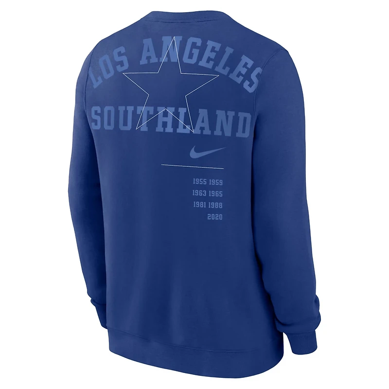 Nike Los Angeles Dodgers Statement Ball Game Fleece Pullover Sweatshirt