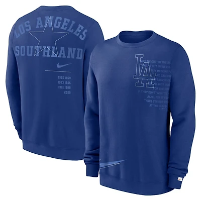 Nike Los Angeles Dodgers Statement Ball Game Fleece Pullover Sweatshirt