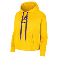 Nike Los Angeles Lakers Courtside Cropped Pullover Hoodie