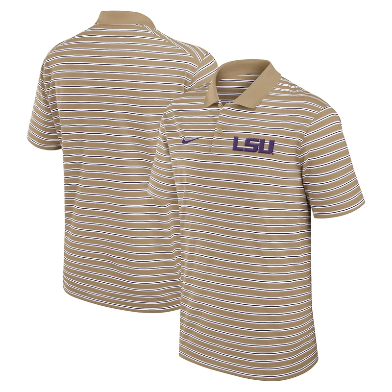 Nike LSU Tigers Athletic Prep Striped Performance Polo