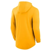 Nike LSU Tigers Classic Arch Tri-Blend Performance Long Sleeve Hoodie T-Shirt