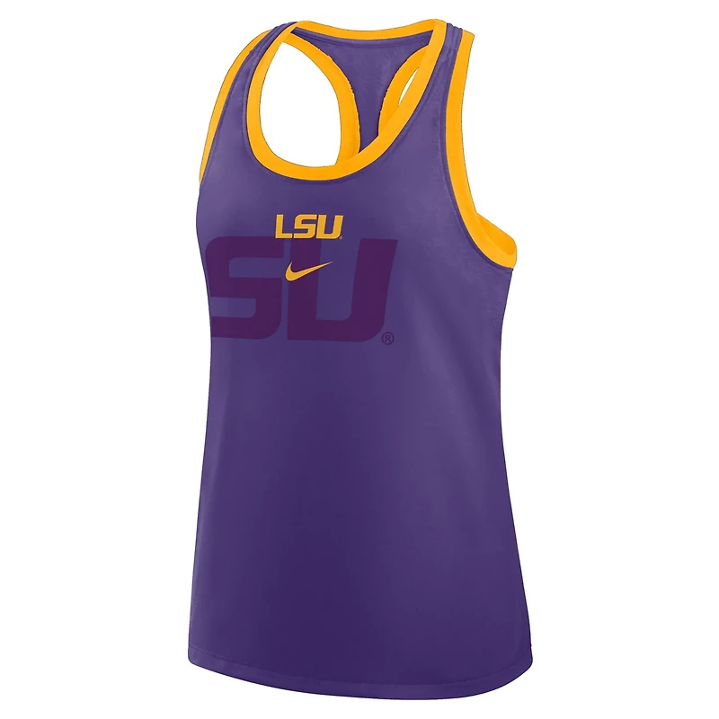 Nike LSU Tigers Primetime Tri-Blend Racerback Tank Top