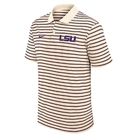 Nike LSU Tigers Solid Foundation Striped Performance Polo