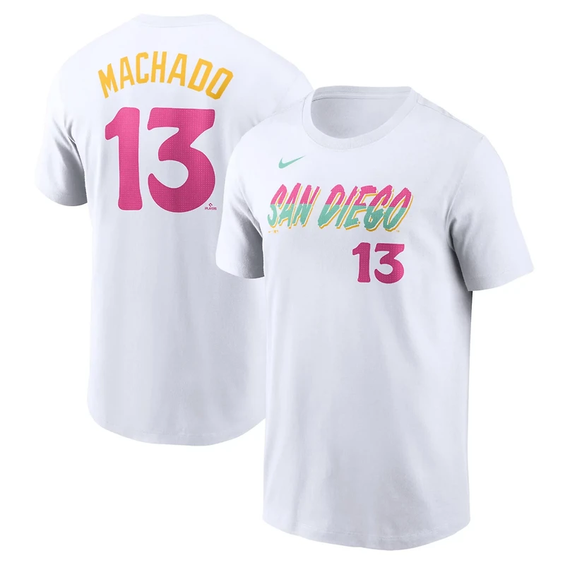 Nike Manny Machado San Diego Padres City Connect Fuse Name Number T-Shirt