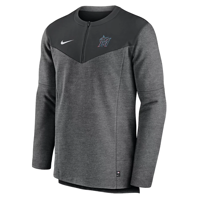 Nike Miami Marlins Authentic Collection Game Time Performance Half-Zip Top