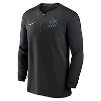 Nike Miami Marlins Authentic Collection Game Time Performance Quarter-Zip Top