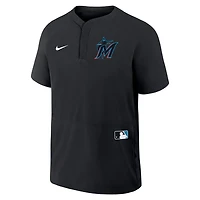 Nike Miami Marlins Authentic Collection Raglan Short Sleeve Windshirt