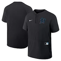 Nike Miami Marlins Authentic Collection Raglan Short Sleeve Windshirt