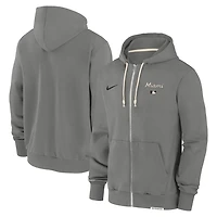 Nike Miami Marlins Authentic Collection Travel Performance Full-Zip Hoodie
