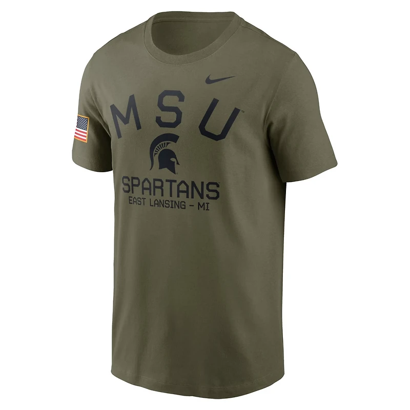 Nike Michigan State Spartans 2024 Military Appreciation Performance T-Shirt