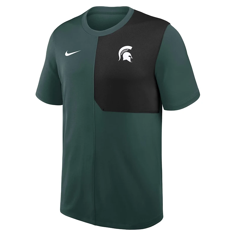 Nike Michigan State Spartans 2025 Sideline UV Performance Coach T-Shirt