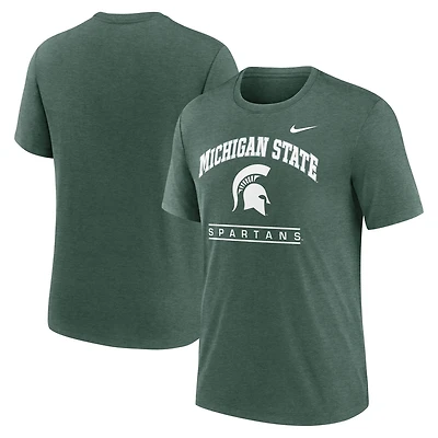 Nike Michigan State Spartans Arch Over Logo Tri-Blend T-Shirt