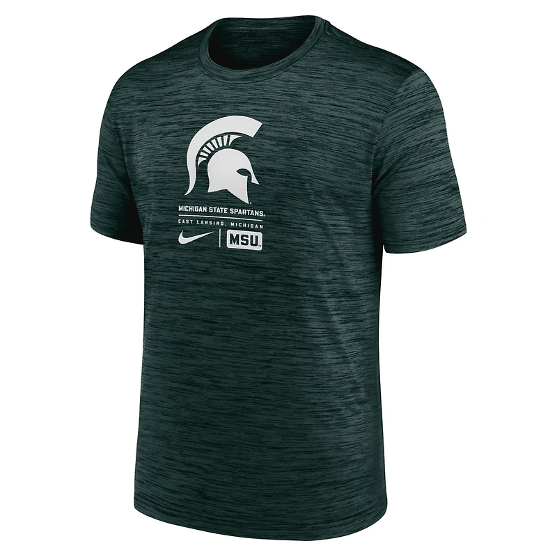 Nike Michigan State Spartans Campus Center Block Velocity Performance T-Shirt