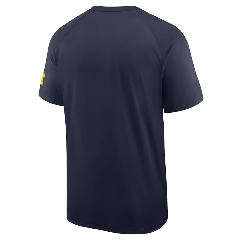 Nike Michigan Wolverines Ready Raglan Premium Performance T-Shirt