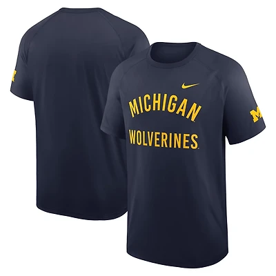 Nike Michigan Wolverines Ready Raglan Premium Performance T-Shirt