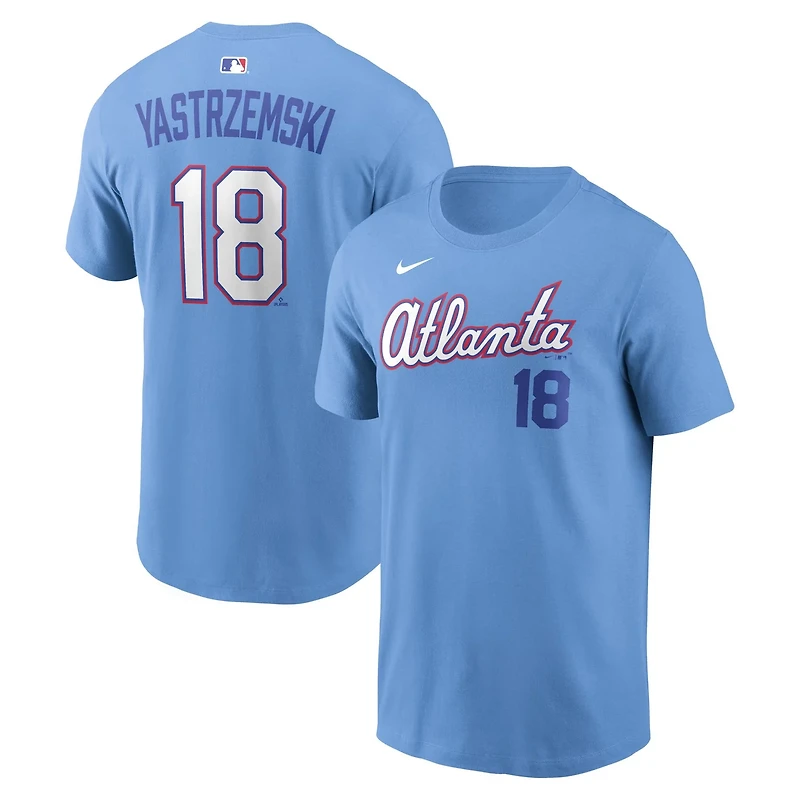 Nike Mike Yastrzemski Light Atlanta Braves 2026 City Connect Name Number T-Shirt