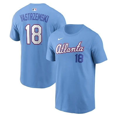 Nike Mike Yastrzemski Light Atlanta Braves 2026 City Connect Name Number T-Shirt