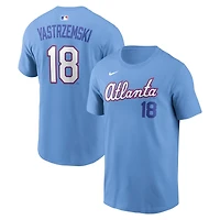 Nike Mike Yastrzemski Light Atlanta Braves 2026 City Connect Name  Number T-Shirt