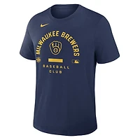 Nike Milwaukee Brewers Authentic Collection Early Work Tri-Blend Dri-FIT T-Shirt