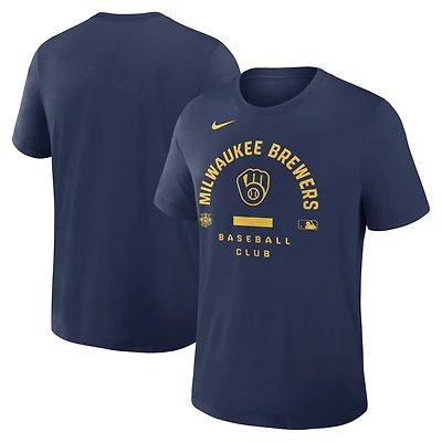 Nike Milwaukee Brewers Authentic Collection Early Work Tri-Blend Dri-FIT T-Shirt