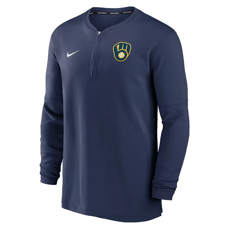 Nike Milwaukee Brewers Authentic Collection Game Time Performance Quarter-Zip Top