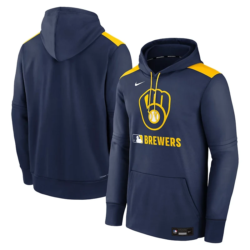 Nike Milwaukee Brewers Authentic Collection Performance Pullover Hoodie