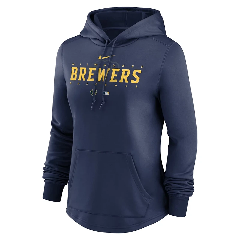 Nike Milwaukee Brewers Authentic Collection Pregame Performance Pullover Hoodie