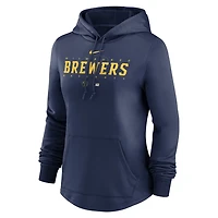 Nike Milwaukee Brewers Authentic Collection Pregame Performance Pullover Hoodie