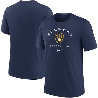Nike Milwaukee Brewers Authentic Collection Tri-Blend Performance T-Shirt