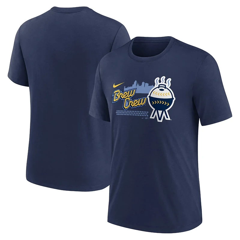 Nike Milwaukee Brewers City Connect Tri-Blend T-Shirt