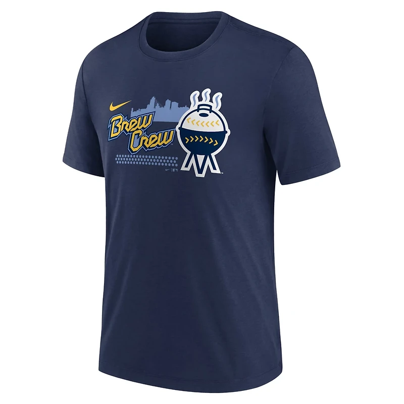 Nike Milwaukee Brewers City Connect Tri-Blend T-Shirt