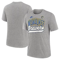 Nike Milwaukee Brewers Cooperstown Collection Retro Tri-Blend T-Shirt