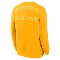 Nike Milwaukee Brewers Statement Ball Game Fleece Pullover Sweatshirt