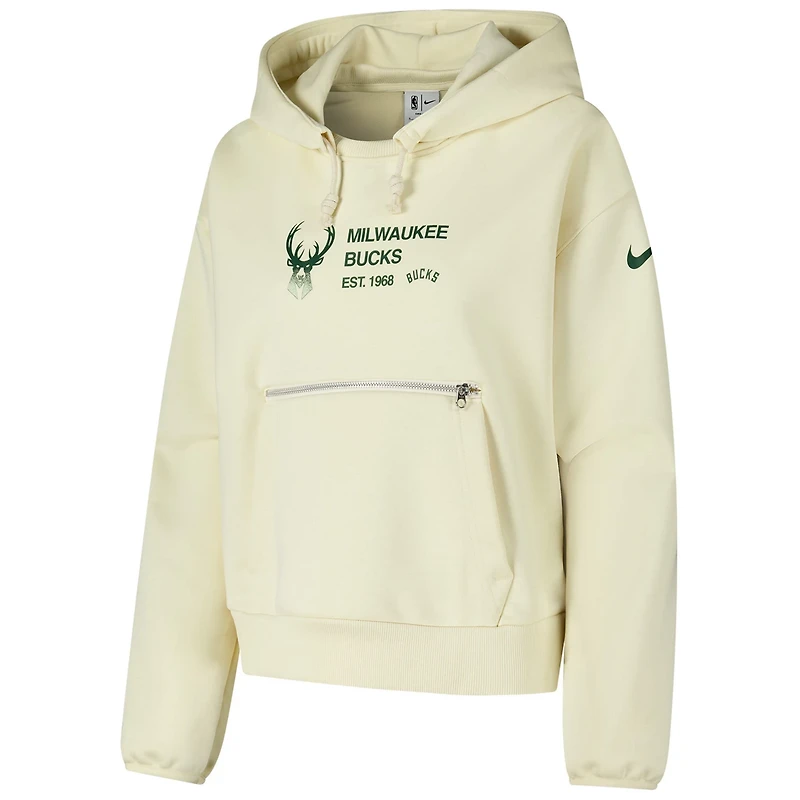 Nike Milwaukee Bucks Courtside Standard Issue Performance Pullover Hoodie