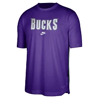 Nike Milwaukee Bucks Hardwood Classics Pregame Warmup Shooting Performance T-Shirt
