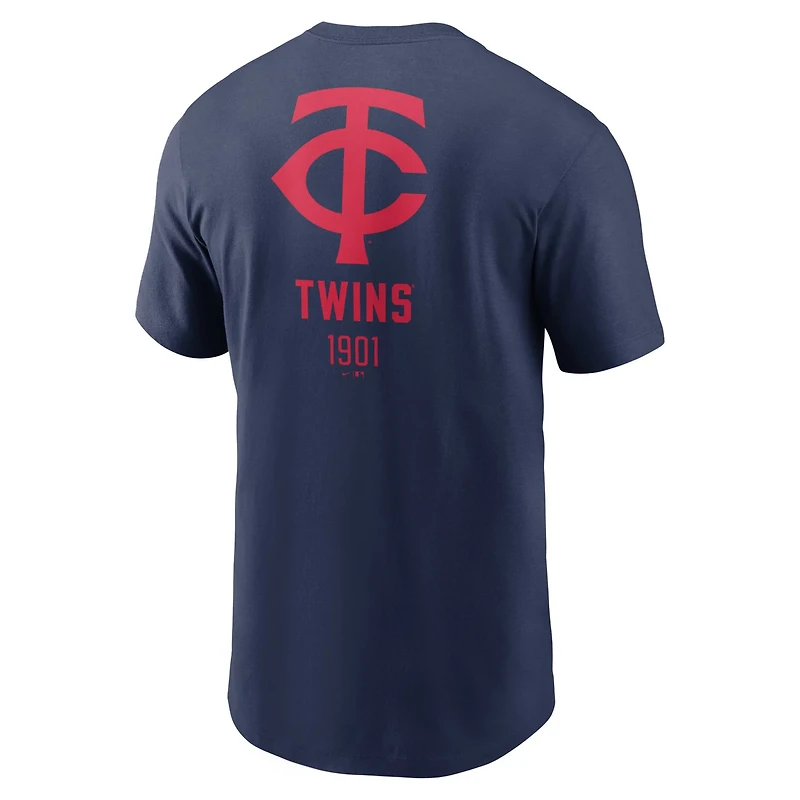 Nike Minnesota Twins Large Logo Back Stack T-Shirt