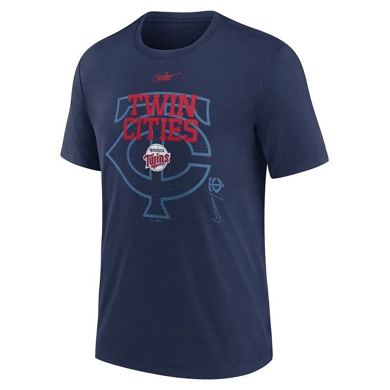 Nike Minnesota Twins Rewind Retro Tri-Blend T-Shirt