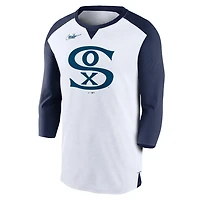Nike Navy Chicago Sox Rewind 3 4-Sleeve T-Shirt