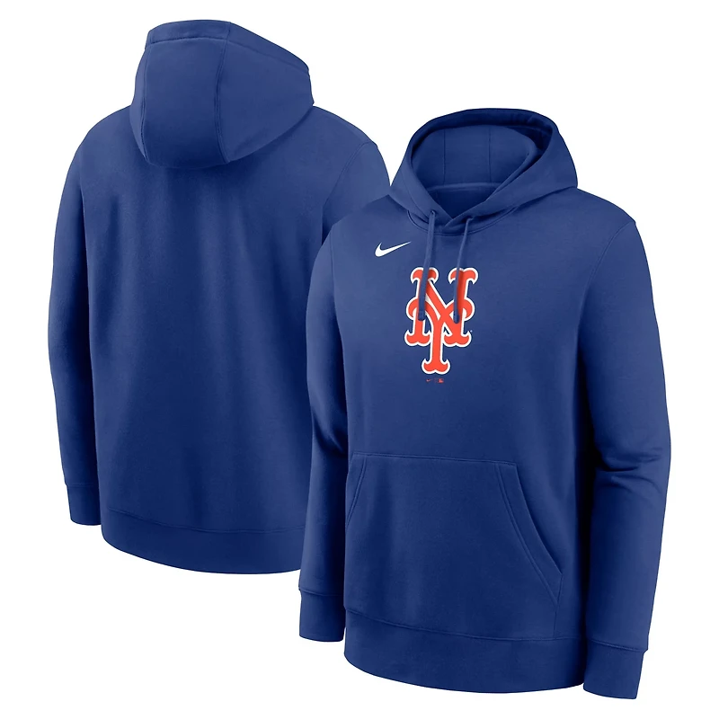 Nike New York Mets Logo Club Fleece Pullover Hoodie