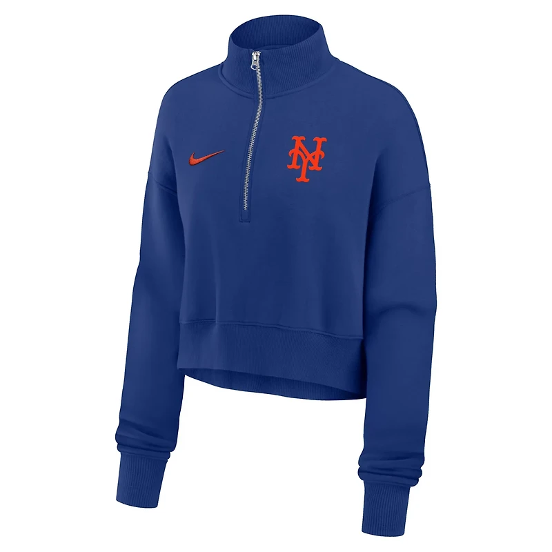 Nike New York Mets Primetime Phoenix Fleece Half-Zip Sweatshirt