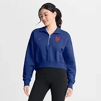 Nike New York Mets Primetime Phoenix Fleece Half-Zip Sweatshirt