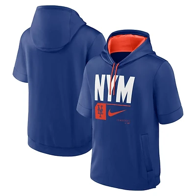 Nike New York Mets Tri Code Lockup Short Sleeve Pullover Hoodie