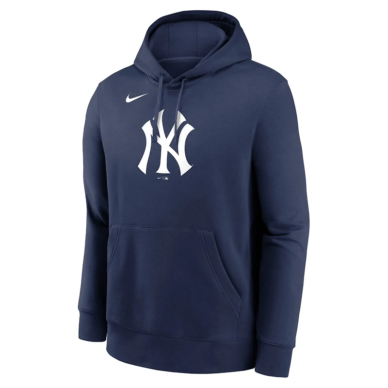 Nike New York Yankees Logo Club Fleece Pullover Hoodie