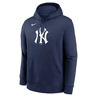 Nike New York Yankees Logo Club Fleece Pullover Hoodie