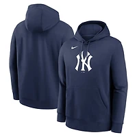 Nike New York Yankees Logo Club Fleece Pullover Hoodie